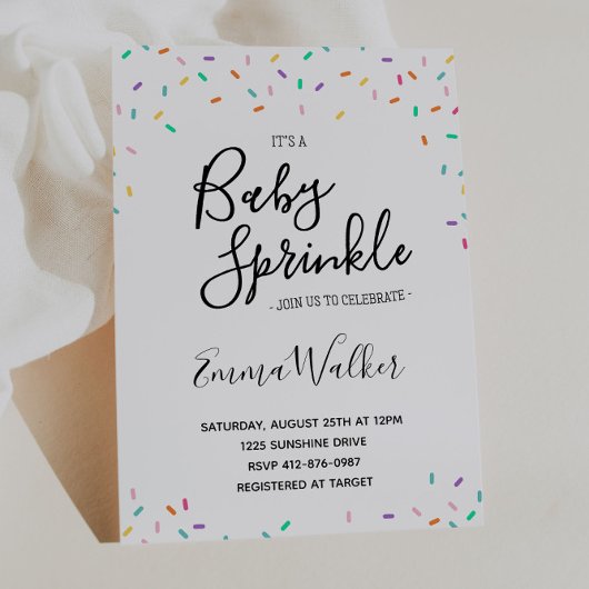Invitation Saupoudrer l'invitation Baby shower