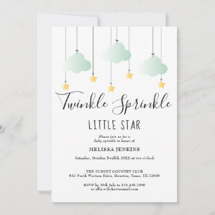 Invitation Saupoudrer Neutre Tout En Un Baby shower