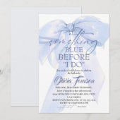 Invitation Saut bleu Something Blue Before I DO Baby Shower (Devant / Derrière)