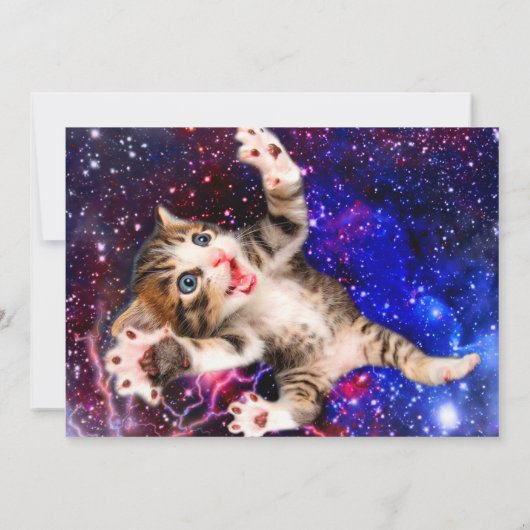 Invitation Saut de chats dans l'espace (Dos)