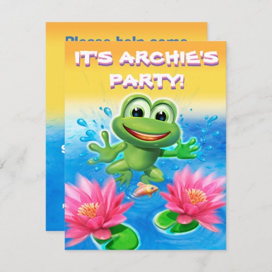 Invitation Saut de l'invitation faite sur commande de partie (Devant / Derrière)