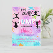 Invitation saut l'invitation d'anniversaire de fille, saut in (Debout devant)