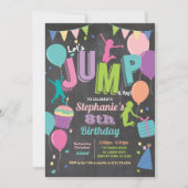 Invitation Saute la fête d'anniversaire. Tableau de bord de t (Devant)