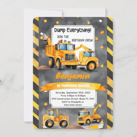 Invitation Sauter chaque chose c'est la construction Annivers (Devant)