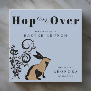 Invitation Sauter Chez Modern Bunny Pâques Brunch
