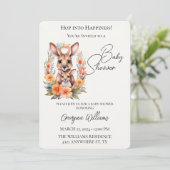 Invitation Sauter dans le bonheur mignon Baby shower Kangaroo (Debout devant)