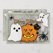 Invitation Sauter dans l'Halloween de la nuit (Devant / Derrière)