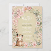 Invitation Sauter de Joie Fille Grenouille Baby Shower (Devant)