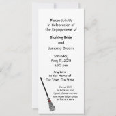 Invitation Sauter le Fiançailles de Broom (Dos)