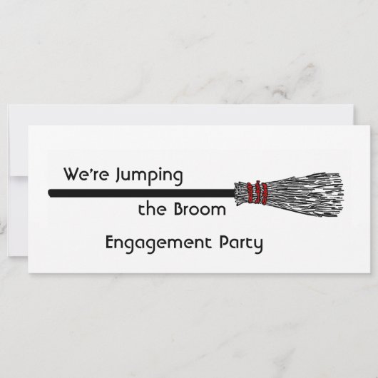 Invitation Sauter le Fiançailles de Broom (Devant)