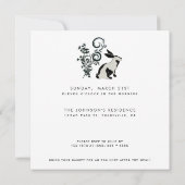 Invitation Sauter sur Bunny moderne Brunch de Pâques (Dos)