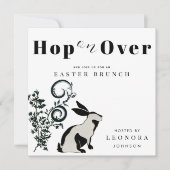 Invitation Sauter sur Bunny moderne Brunch de Pâques (Devant)