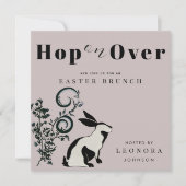 Invitation Sauter sur Bunny moderne Brunch de Pâques (Devant)
