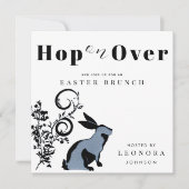 Invitation Sauter sur Bunny moderne Brunch de Pâques (Devant)
