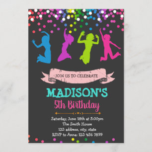 Invitation Sautez l'invitation de thème de fête