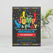 Invitation Sautez, rebondissez, jouez ! Fête d'anniversaire (Debout devant)