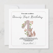 Invitation sauvage, 1ère fête d'anniversaire, animaux des boi (Devant)