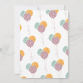 Invitation Sauvage Boho Paresseux Rose 1er Anniversaire (Dos)
