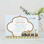 Invitation sauvage d'animaux de safari de train (Debout devant)