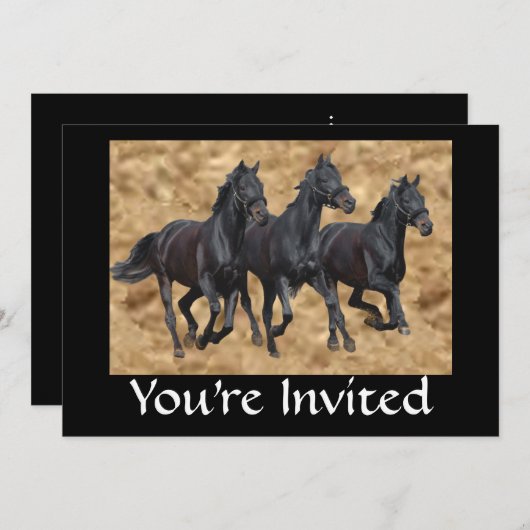 Invitation sauvage de chevaux (Devant / Derrière)