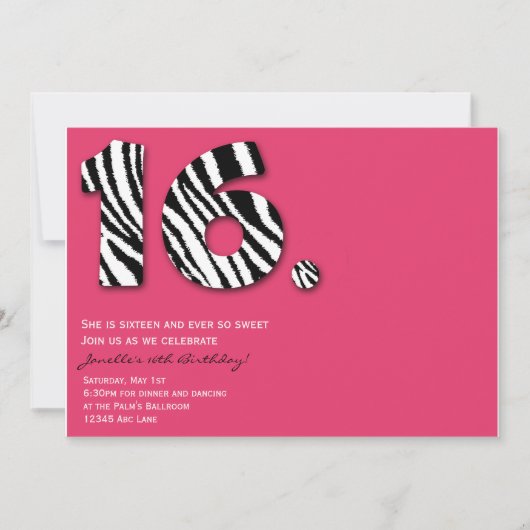 Invitation sauvage de fête d'anniversaire du (Devant)