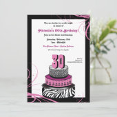 Invitation sauvage de gâteau d'anniversaire de (Debout devant)