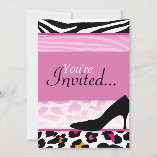 Invitation sauvage de talon (Bachelorette ou (Devant)