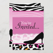 Invitation sauvage de talon (Bachelorette ou (Devant / Derrière)
