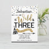 Invitation sauvage et de trois anniversaires (Debout devant)