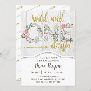 Invitation Sauvage et extraordinaire, premier anniversaire, f