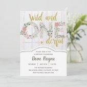 Invitation Sauvage et impeccable, premier anniversaire, fille (Debout devant)