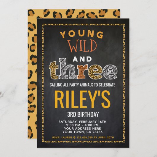 Invitation Sauvage et trois, Safari (Devant / Derrière)