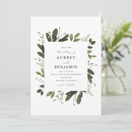 Invitation Sauvage et vert (Debout devant)