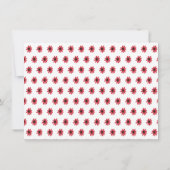 Invitation Sauvage - Fête d'anniversaire de 1 an - Floral rou (Dos)