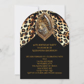 Invitation Sauvage léopard Face fabuleux 50 Anniversaire Bijo (Dos)