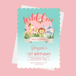 Invitation Sauvage premier anniversaire à la Floride
