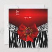 Invitation Sauvage Rouge Noir Blanc (Dos)