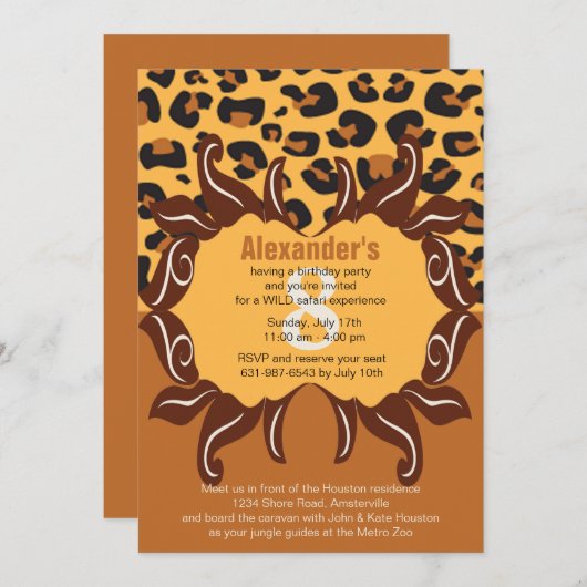 Invitation sauvage terminée (Devant / Derrière)