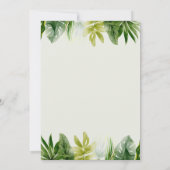 Invitation SAUVAGE UN | baby shower jungle (Dos)