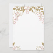 Invitation Sauvageonne 1er Anniversaire Fille Rose et Or (Dos)