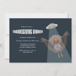 Invitation Sauvé par des Aliens avant le dîner de Thanksgivin