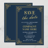 Invitation Sauvegarde de la date de la soirée de Noël de l'en (Devant / Derrière)