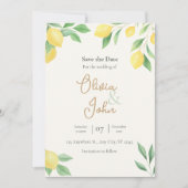 Invitation Sauvegarde de photo de date de mariage de verdure  (Devant)