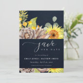 INVITATION SAUVEGARDE FLORALE EUCALYPTUS DE MARINE SUNFLOWER (Debout devant)