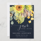 INVITATION SAUVEGARDE FLORALE EUCALYPTUS DE MARINE SUNFLOWER (Devant)