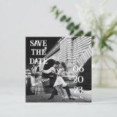 Invitation Sauvegarder la date (Debout devant)