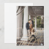 Invitation Sauvegarder la date (Devant / Derrière)