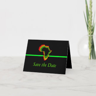 Invitation "Sauvegarder la Date" Afrique avec les couleurs pa
