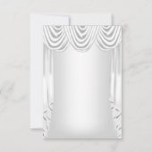 Invitation Sauvegarder la date argent blanc (Dos)