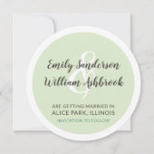 Invitation Sauvegarder la date Bois rustique et botanique d'e (Dos)